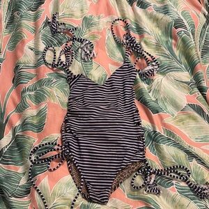 Striped One-Piece little girls Swimsuit